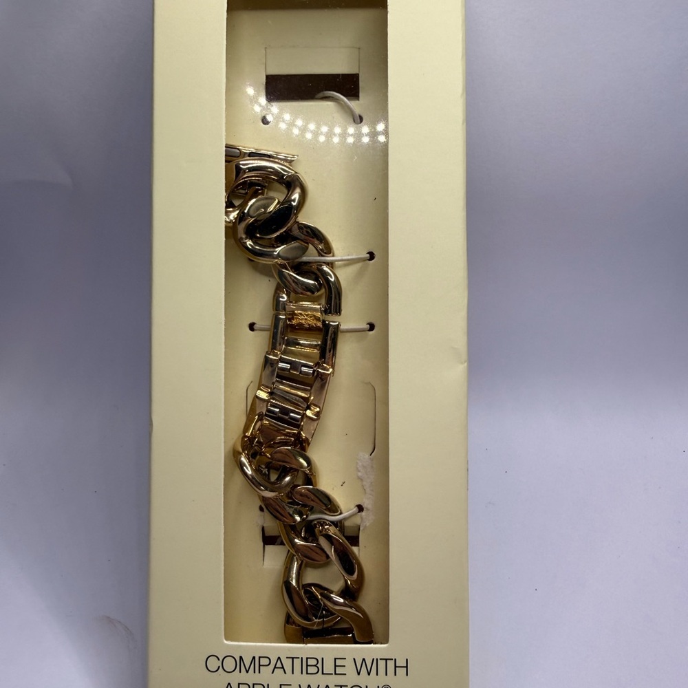 Anne Klein Gold Chain Apple Watch Band Bracelet Style New